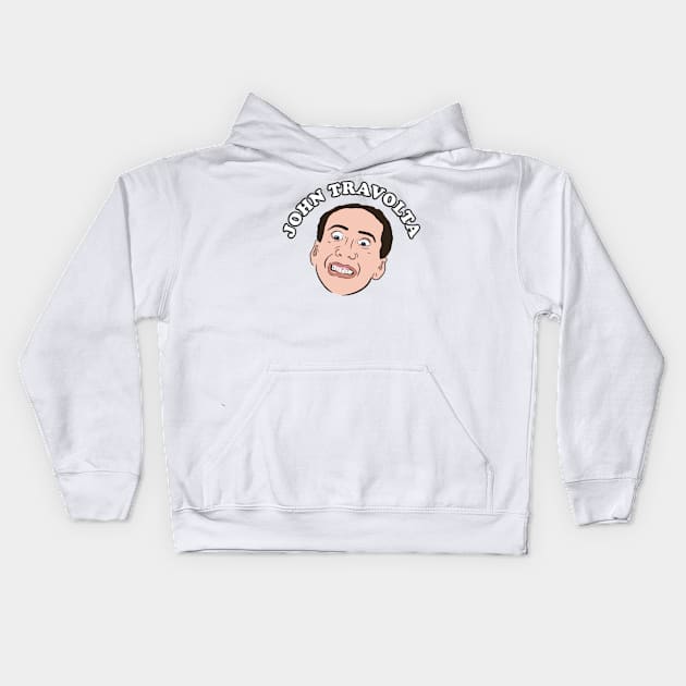 John Travolta Nicolas Cage Face Off Kids Hoodie by Barnyardy